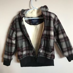 ELEVANI Fleece Lined Plaid Toddler Jacket